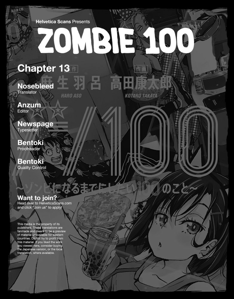 Zombie 100 ~Zombie ni Naru Made ni Shitai 100 no Koto~